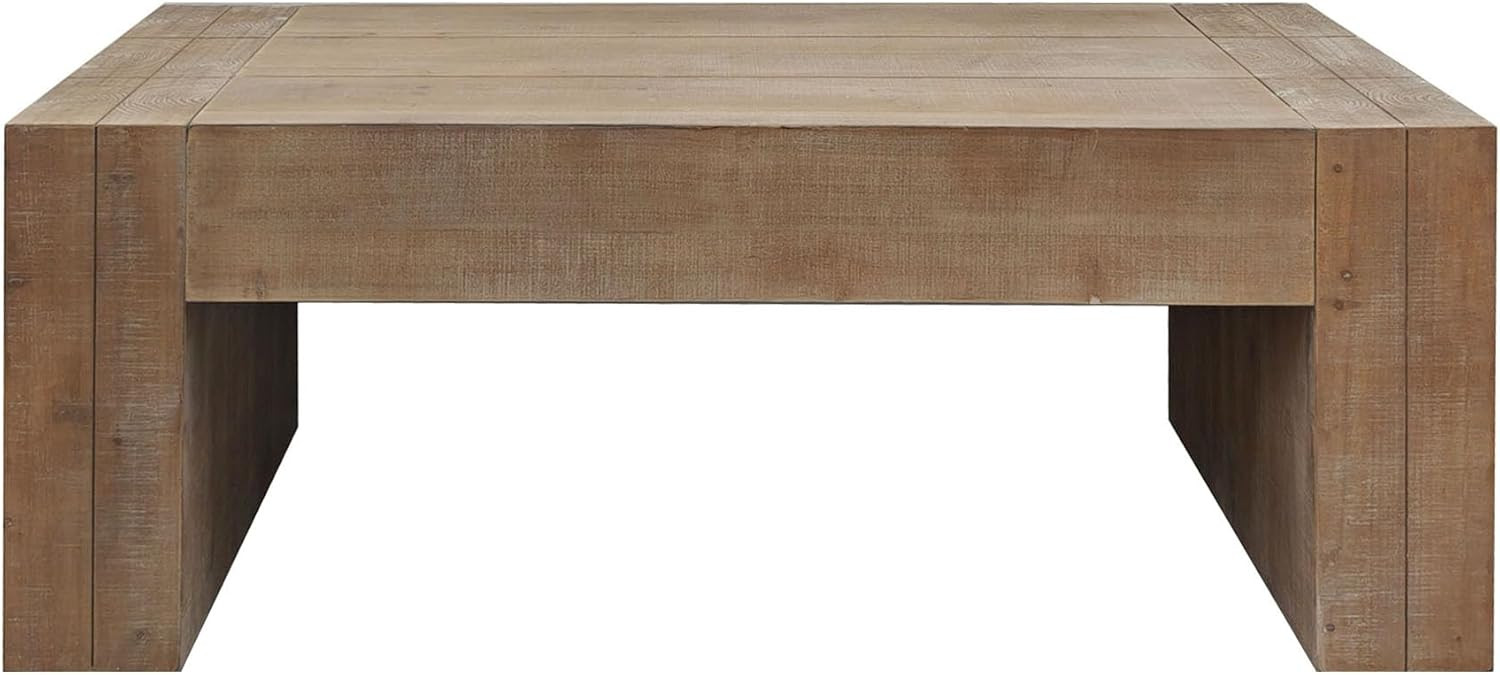 Natural Wood Coffee Tables for Living Room, Rectangle Cocktail Table Wooden Room Table, Rustic Co... | Amazon (US)