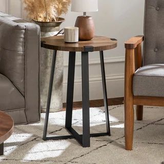 Middlebrook Barnett Round Metal Wrap Side Table | Overstock.com Shopping - The Best Deals on Coff... | Bed Bath & Beyond