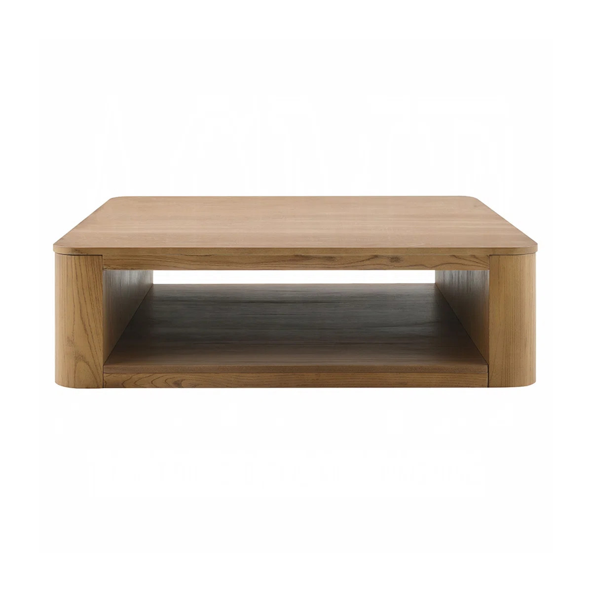 Square Coffee Table With Hollow Base In Oak | Wayfair North America