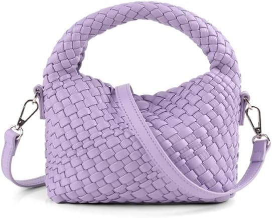 Women's Woven Crossbody Bag, Handmade Braided Tote Purse with Detachable Shoulder Strap, Vintage ... | Amazon (US)