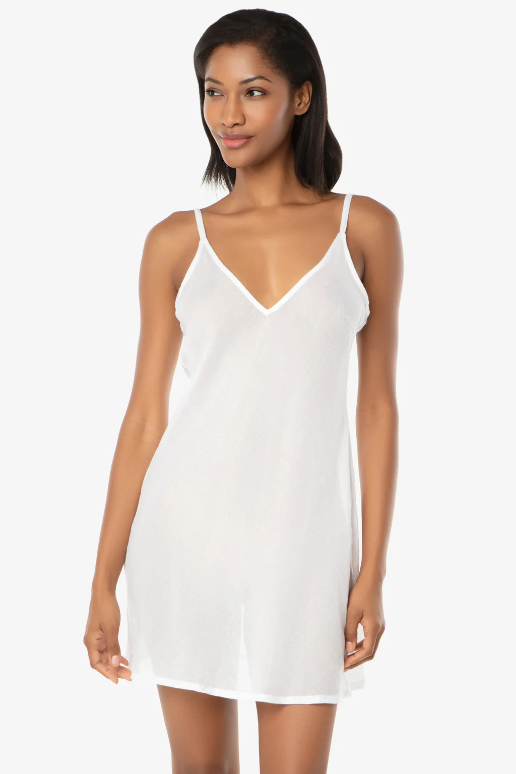 V-Neck Slip  |  White | Helen Jon