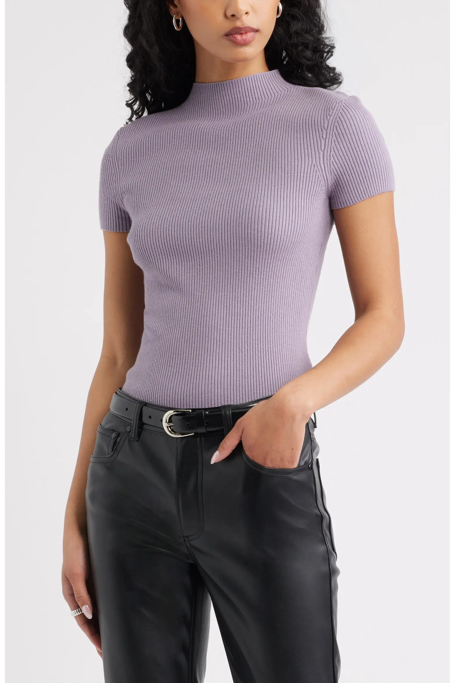 Rib Knit Mock Neck Sweater (Women) | Nordstrom | Nordstrom