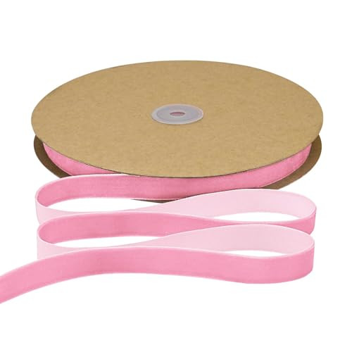 Pink Velvet Ribbon 3/8 inch × 25 Yards for Christmas Wreath Bow DIY Sewing Projects Gift Wrappin... | Amazon (US)