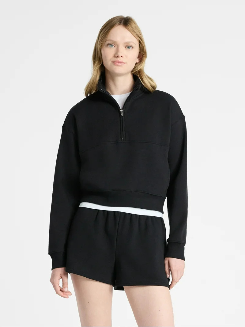 No Boundaries Fleece Half Zip Pullover, Women's | Walmart (US)