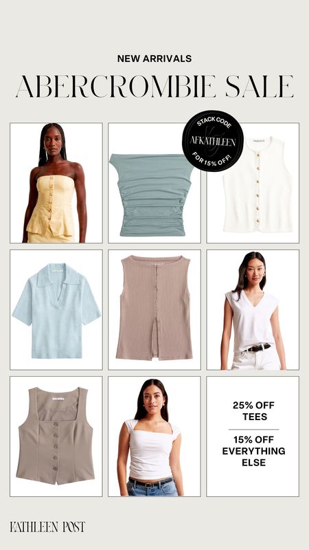 My code AFKATHLEEN is live!
Stack code AFKATHLEEN for an extra 15% off plus all tees are 25% off, everything else is 15% off.

#kathleenpost #abercrombie #afkathleen

#LTKSeasonal #LTKStyleTip #LTKSummerSales