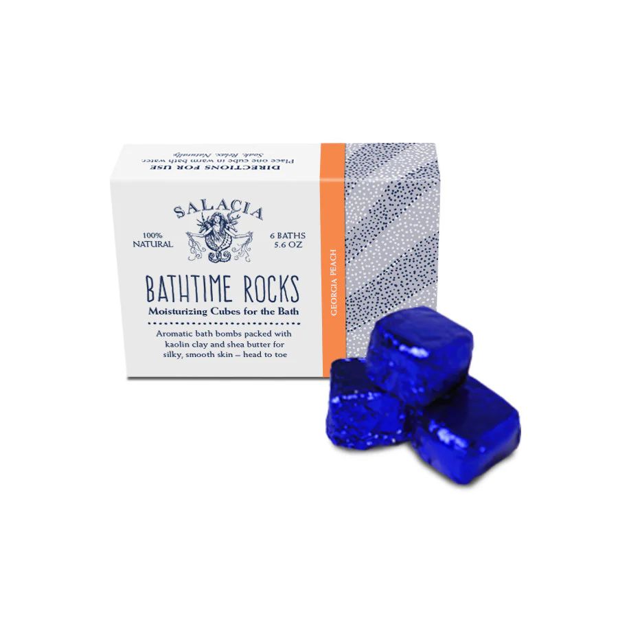 Georgia Peach BathTime Rocks (Set of 6) | Salacia Salts