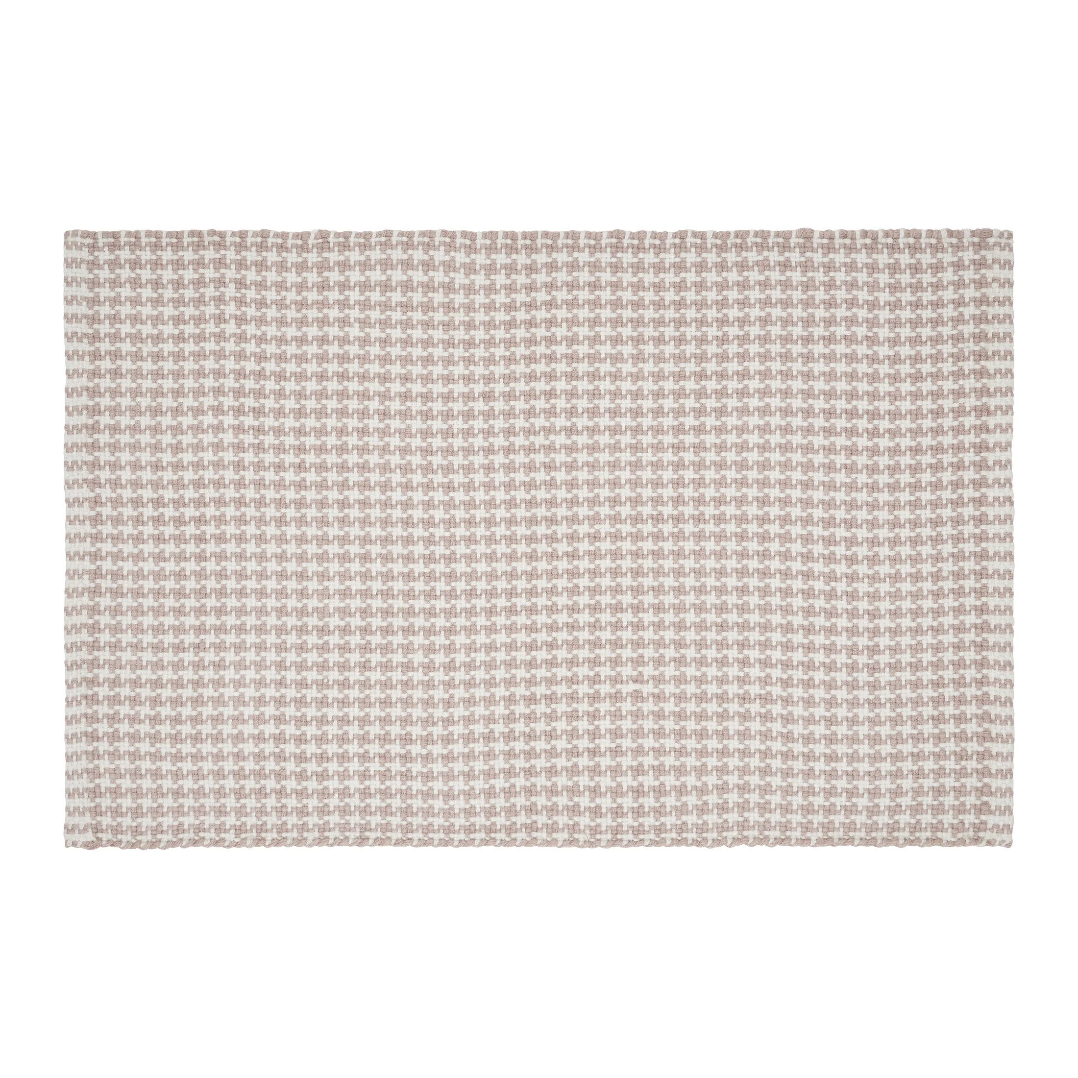 My Texas House Pink Houndstooth Fringe Indoor/Outdoor Layering Rug, 38" x 58" | Walmart (US)