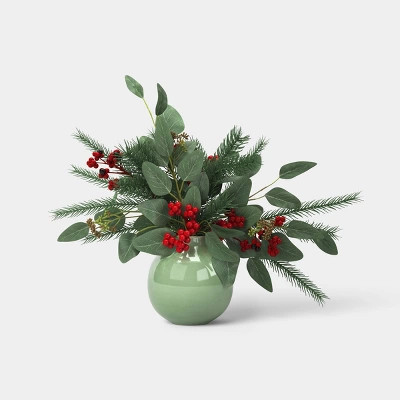 Pine Eucalyptus and Berry Christmas Arrangement - Threshold™ | Target