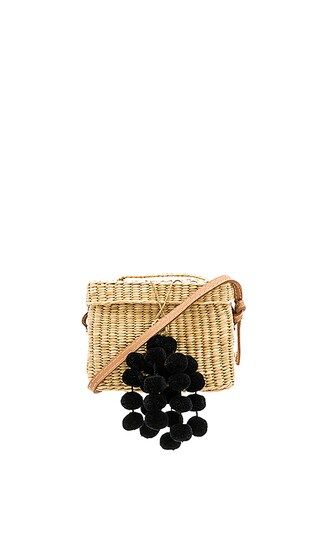 Nannacay Roge Small Pompom Bag in Black | Revolve Clothing (Global)