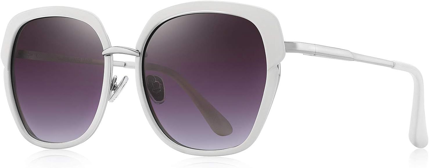 OLIEYE Vintage Oversized Shield Frame Women's Polarized Sunglasses Holiday Sunglasses for Women w... | Amazon (US)