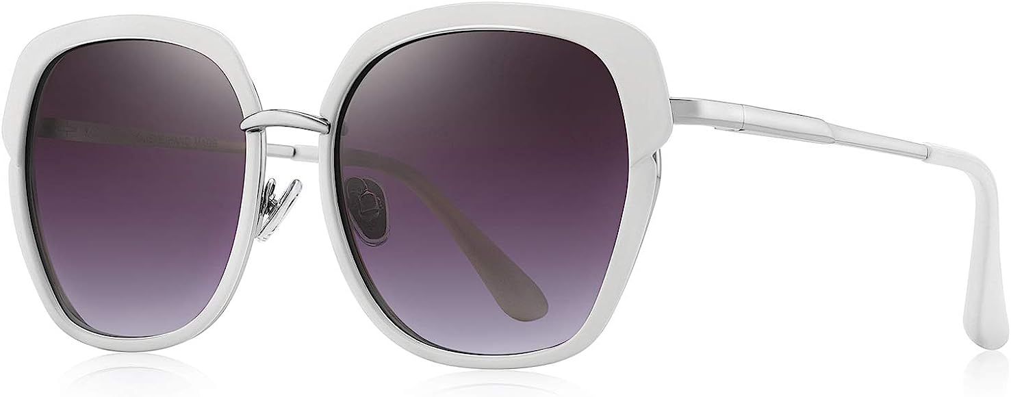 OLIEYE Vintage Oversized Shield Frame Women's Polarized Sunglasses Holiday Sunglasses for Women w... | Amazon (US)