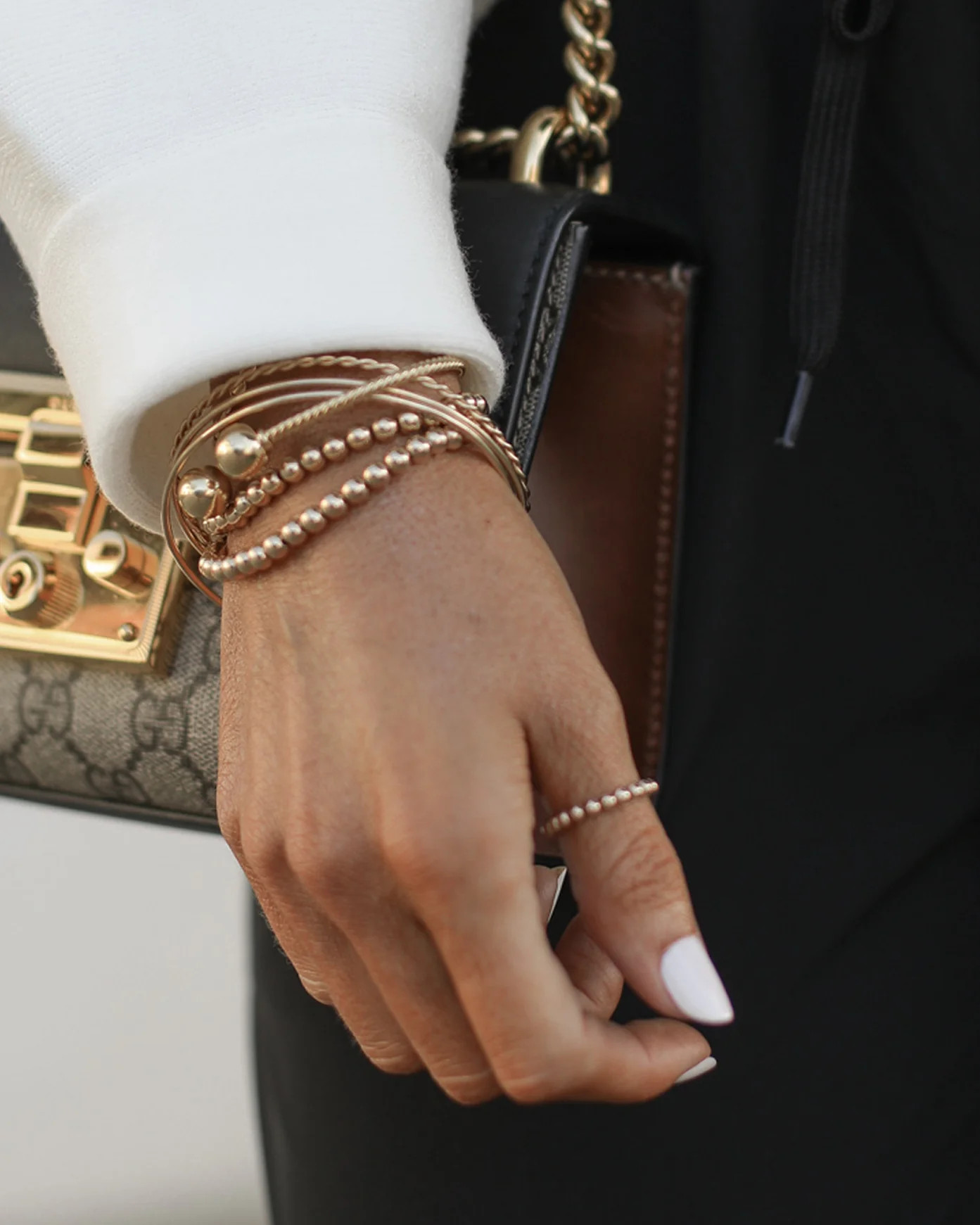 THE BEADED RING - GOLD7-8 | Stylin by Aylin