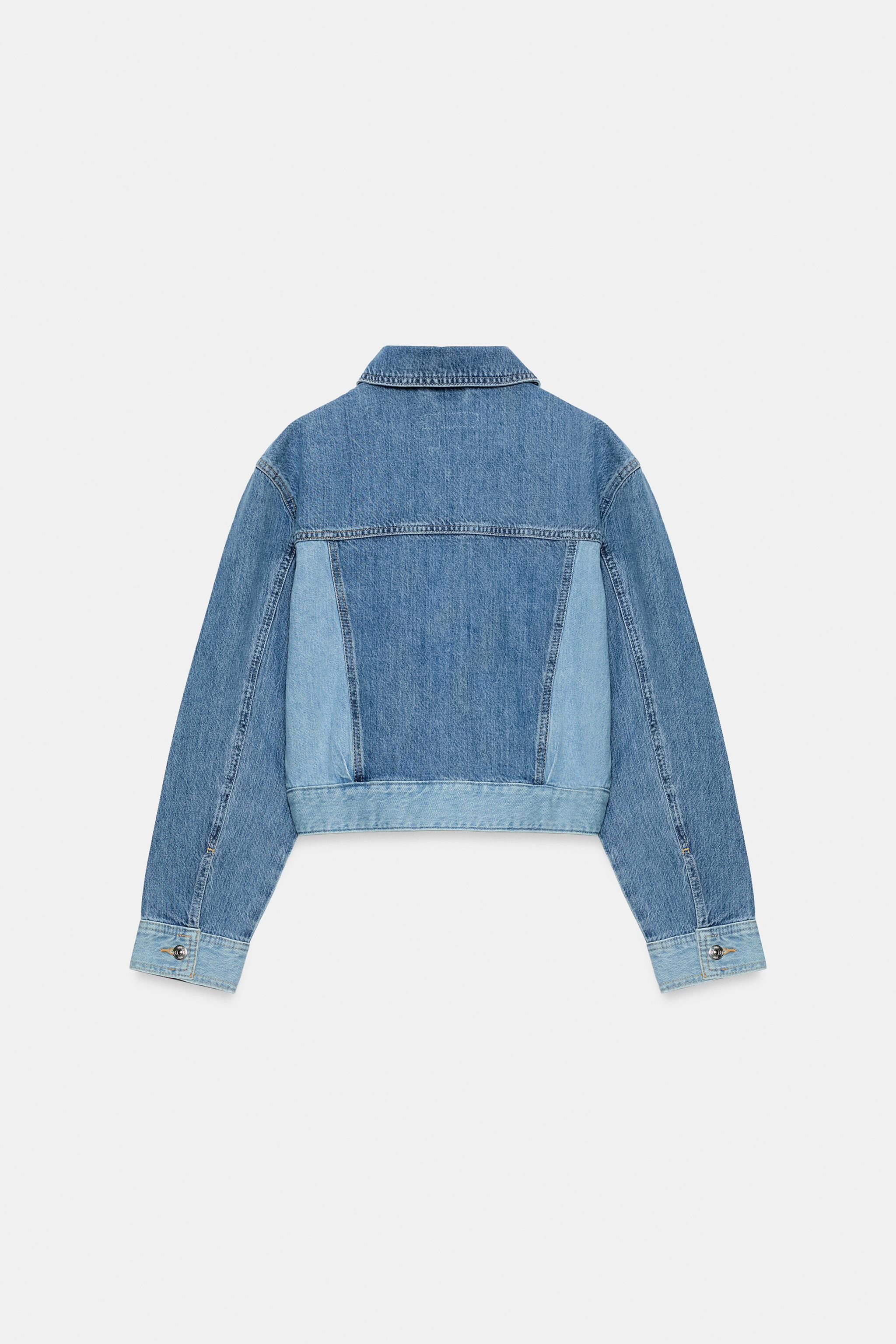 Z1975 CONTRASTING SHORT DENIM JACKET | Zara US