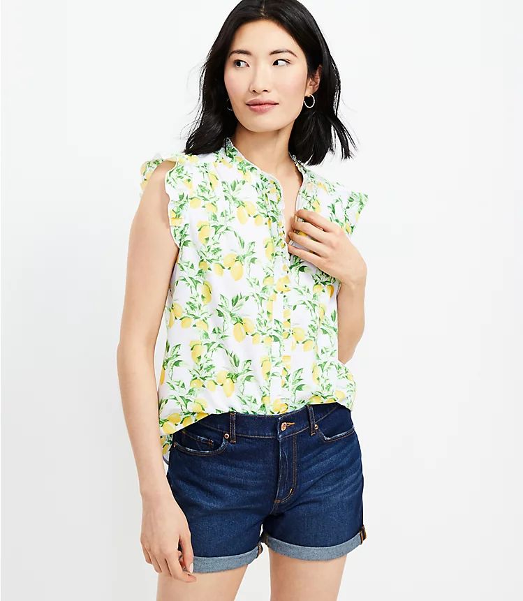 Lemon Ruffle Top | LOFT | LOFT