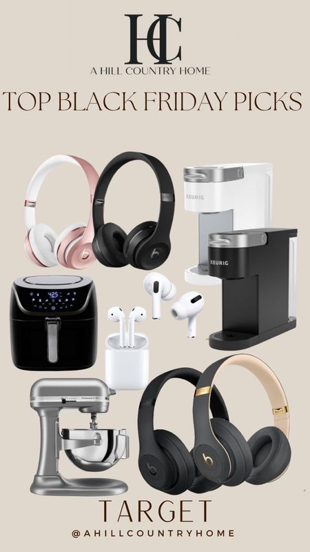 Top Black Friday picks from target! 

Follow me @ahillcountryhome for daily shopping trips and styling tips

Black Friday sale, target sale, AirPods, beats, Beats Pro, keurig coffee machine, air fryer, stand mixer machine, gift guide  

#LTKSeasonal #LTKsalealert #LTKHoliday