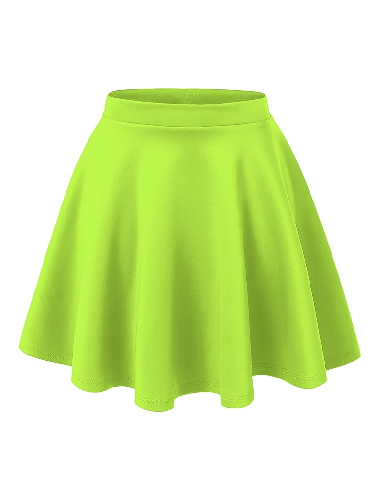 Made By Johnny Women's Basic Versatile Stretchy Flared Casual Mini Skater Skirt XS-3XL Plus Size | Amazon (US)
