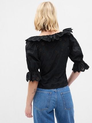 Eyelet Ruffle Top | Gap (US)