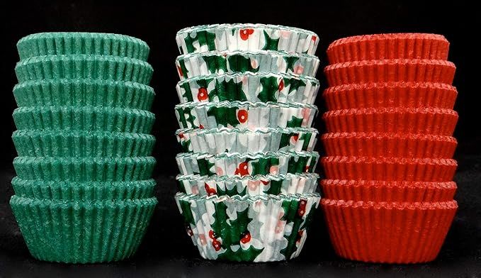 Christmas Candy Cups, Red Green and Holly Qty 600 | Amazon (US)