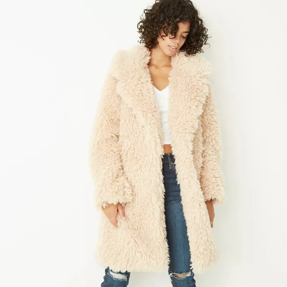 Women's Faux Fur Jacket - Wild Fable™ Black | Target