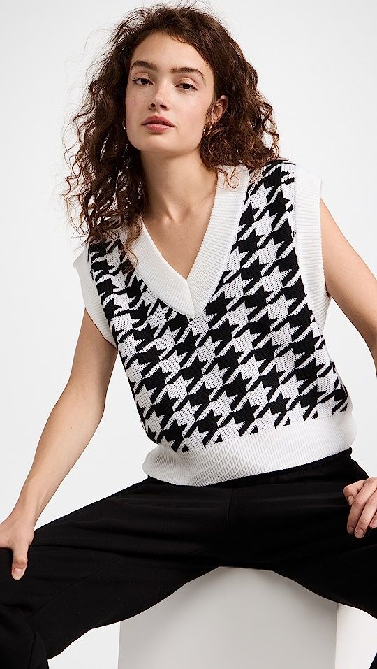 Houndstooth Sweater Vest | Shopbop