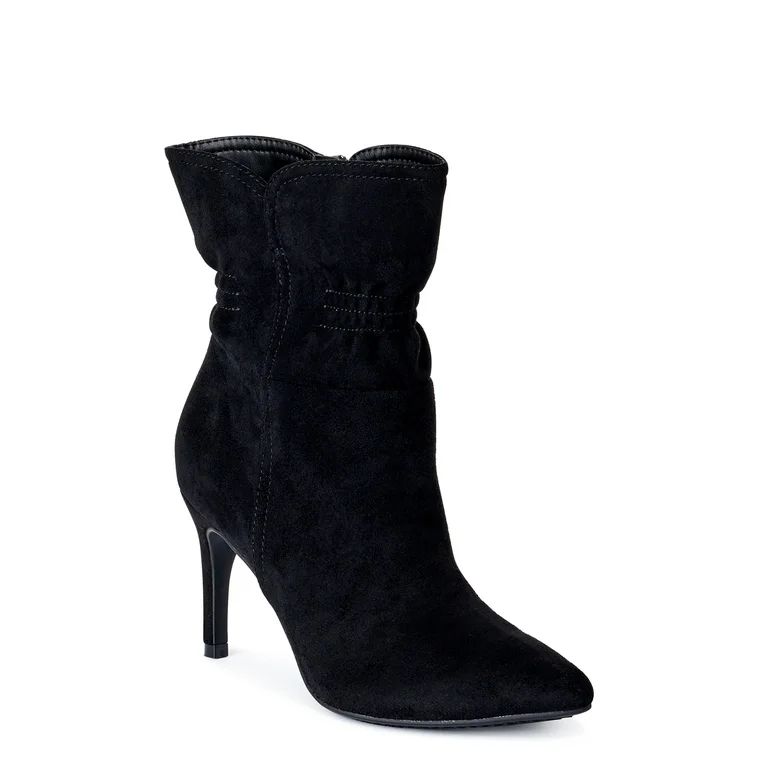 Scoop Women's Blair Scrunch Stiletto Heeled Booties | Walmart (US)