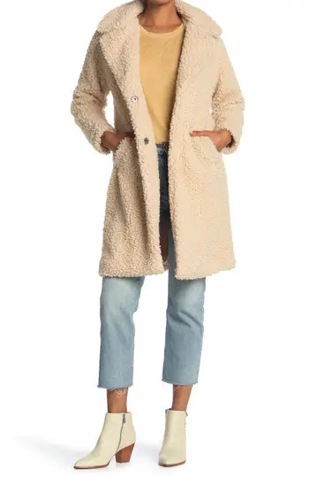 Faux Shearling Mid Jacket | Nordstrom Rack