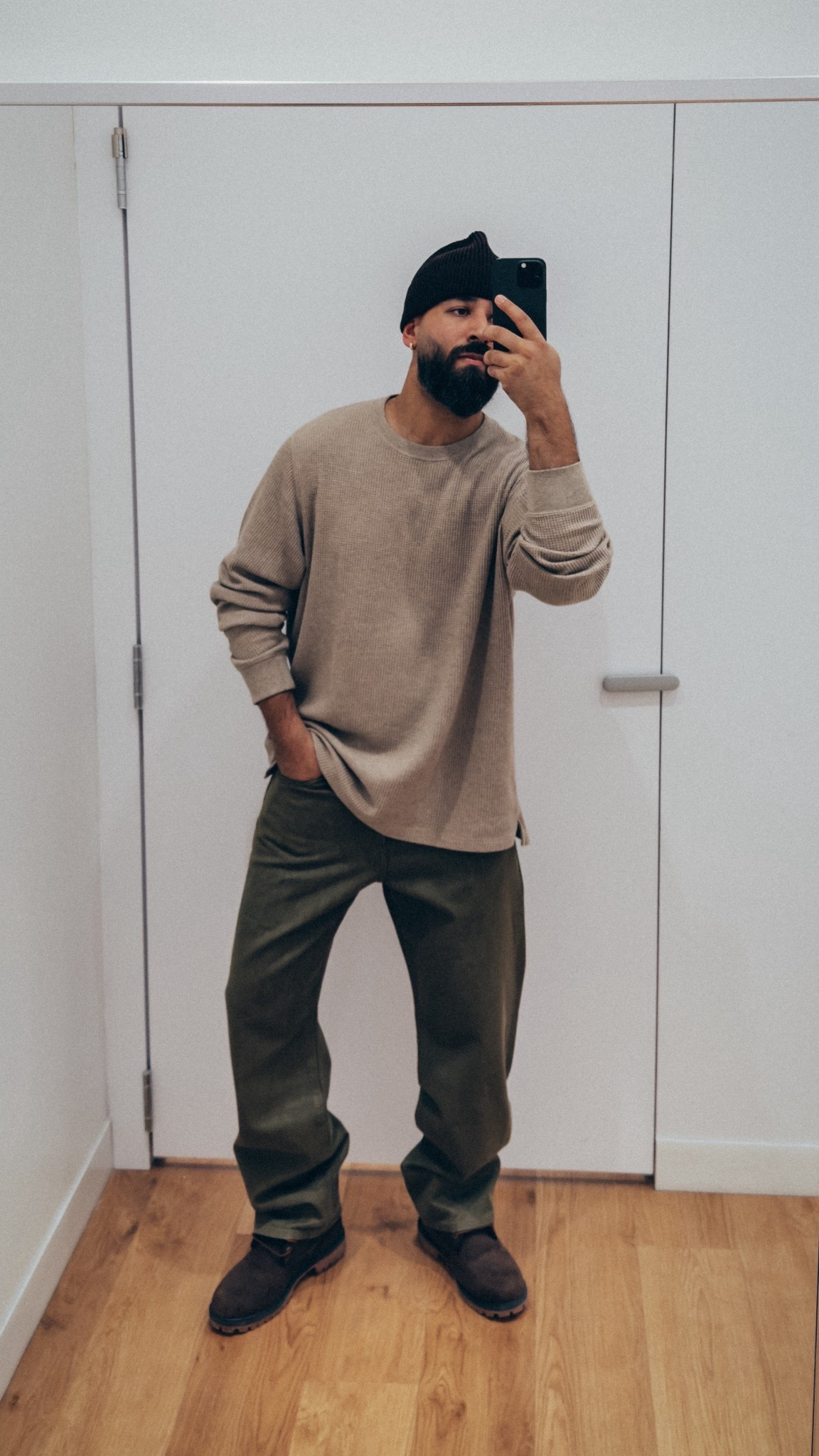 UNIQLO Waffle Shirt size XL and Wide Straight Jeans size 34 

#LTKootd #LTKMens #LTKgrwm