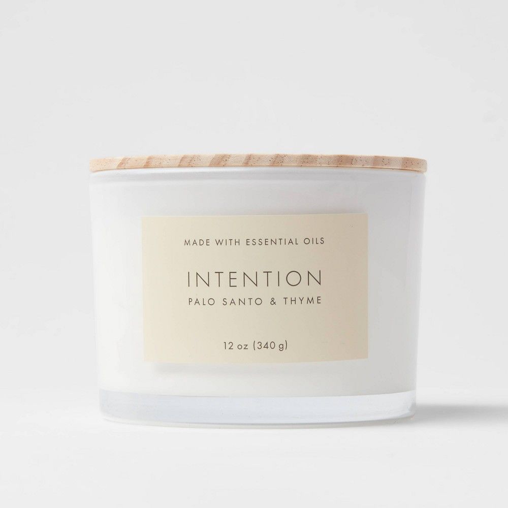 Wood Lidded Glass Wellness 3-wick Intention Candle - Project 62™ | Target