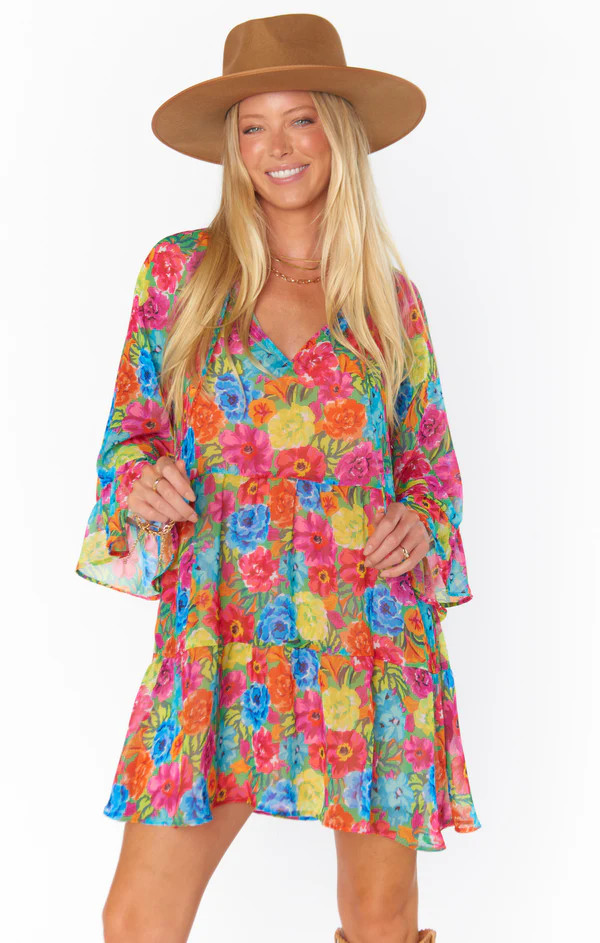 Viola Mini Dress ~ Bright Floral Soiree | Show Me Your Mumu