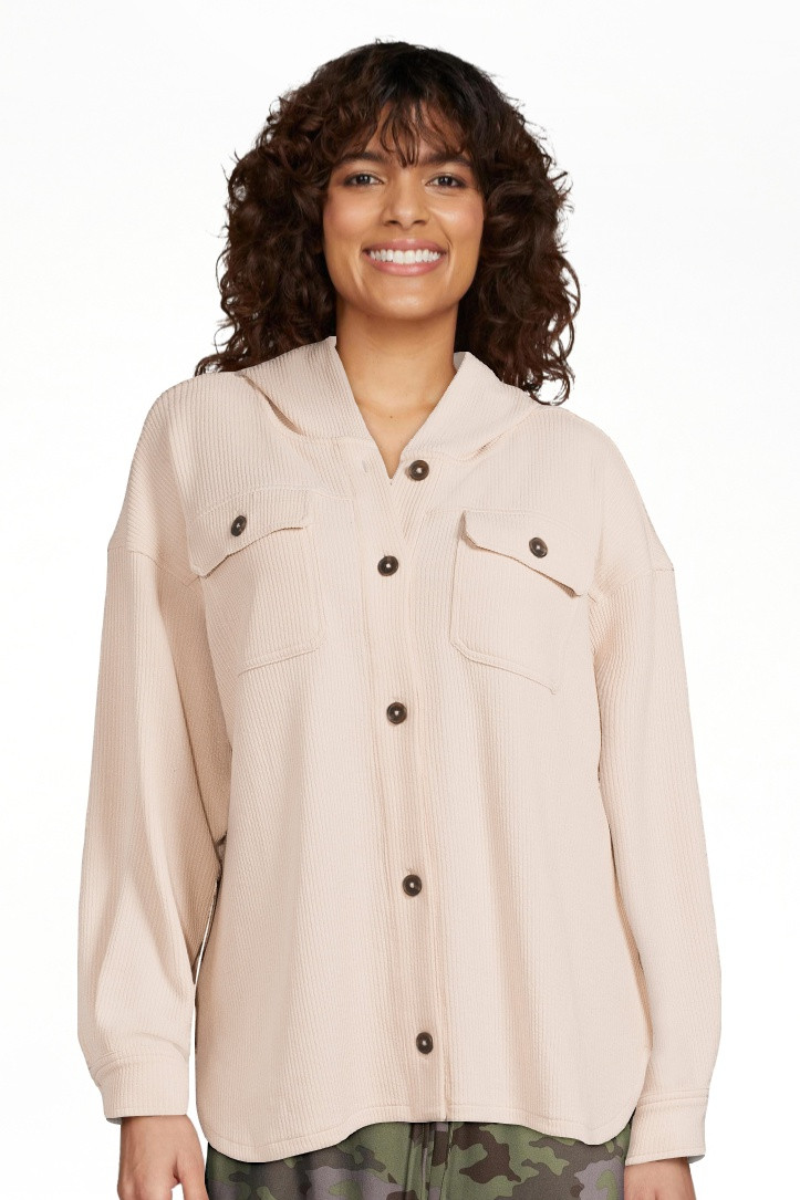 Time and Tru Women's Hooded Corduroy Shacket, XS-XXXL - Walmart.com | Walmart (US)