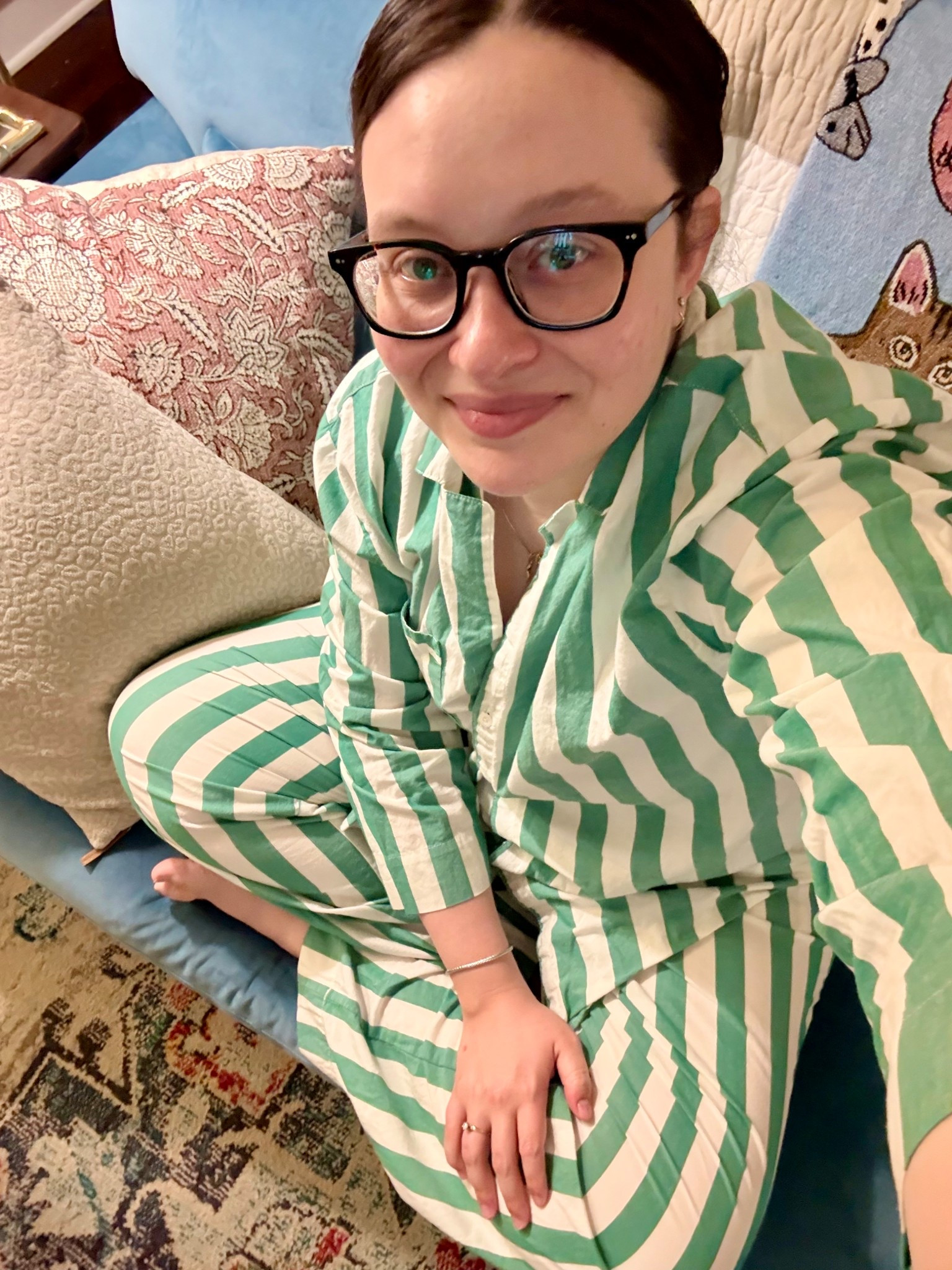 Love these jammies so much 💚 they’re 100% cotton but didn’t noticeably shrink in the wash. True to size with a roomy fit. 

#LTKHalloween #LTKFindsUnder50 #LTKHoliday