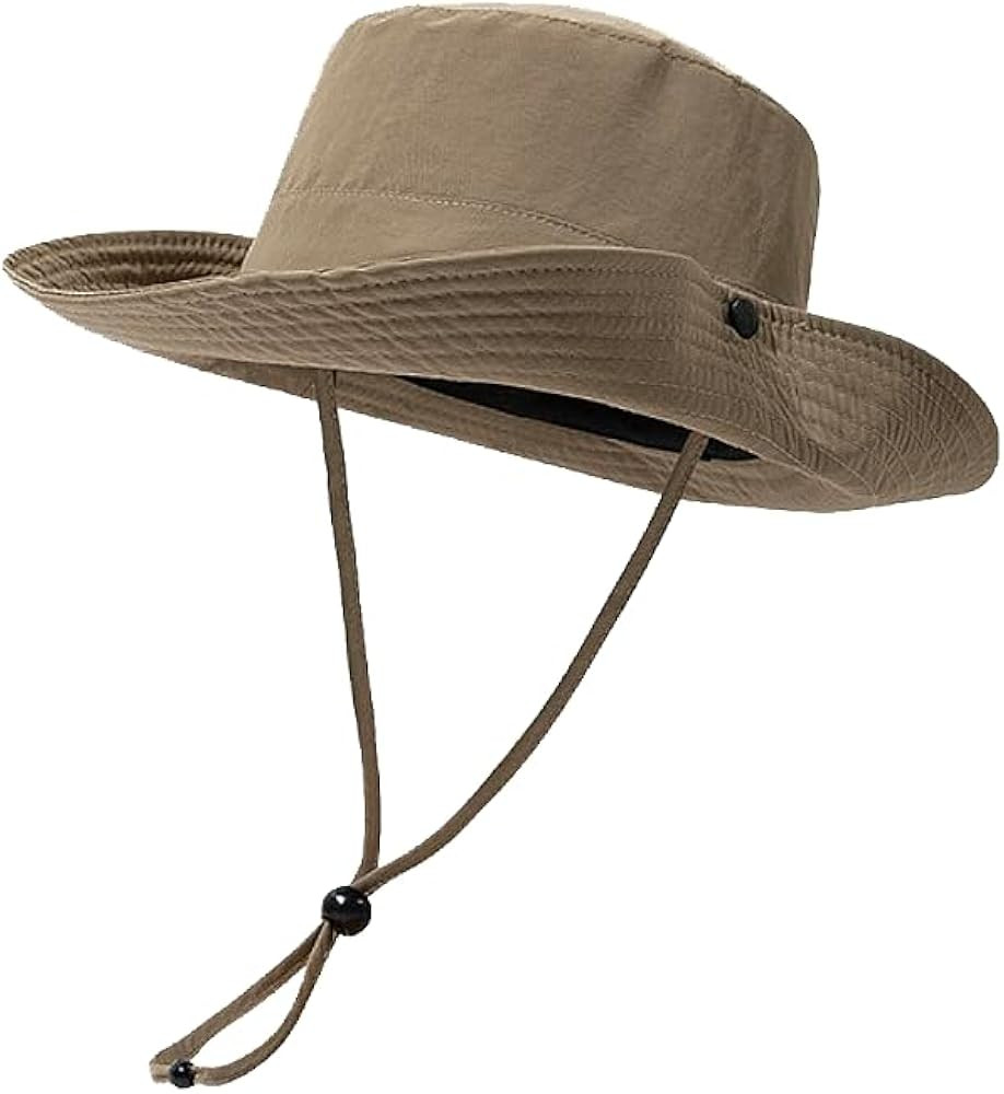 Kids Boy Sun Hat Bucket Hat Wide Brim Breathable UPF 50+ Kids Fishing Hat Summer Beach Hat Safari... | Amazon (US)