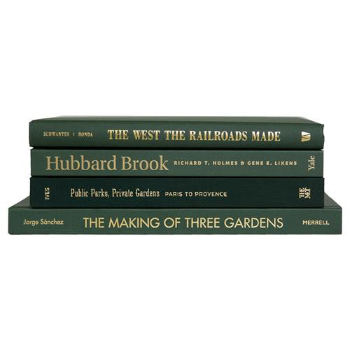 Hanah French Country Green Hardback Decorative Books - Set of 4 | Kathy Kuo Home