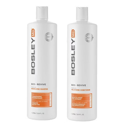 BosleyMD BOS-REVIVE Color Safe Nourishing Shampoo & Volumizing Conditioner (33.8 oz XXL LITER DUO SET) Bosley MD Thinning Hair | Target