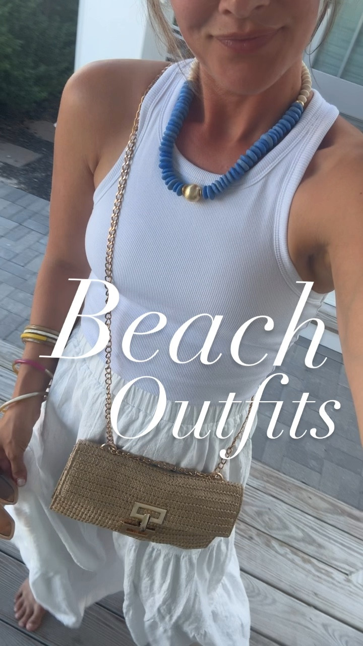 Rounded up what I wore to the beach ☀️ last hooray before school starts 
.
#beachoutfit #beachstyle #resortstyle #resortfashion #summeroutfit 

#LTKSaleAlert #LTKSwim #LTKTravel