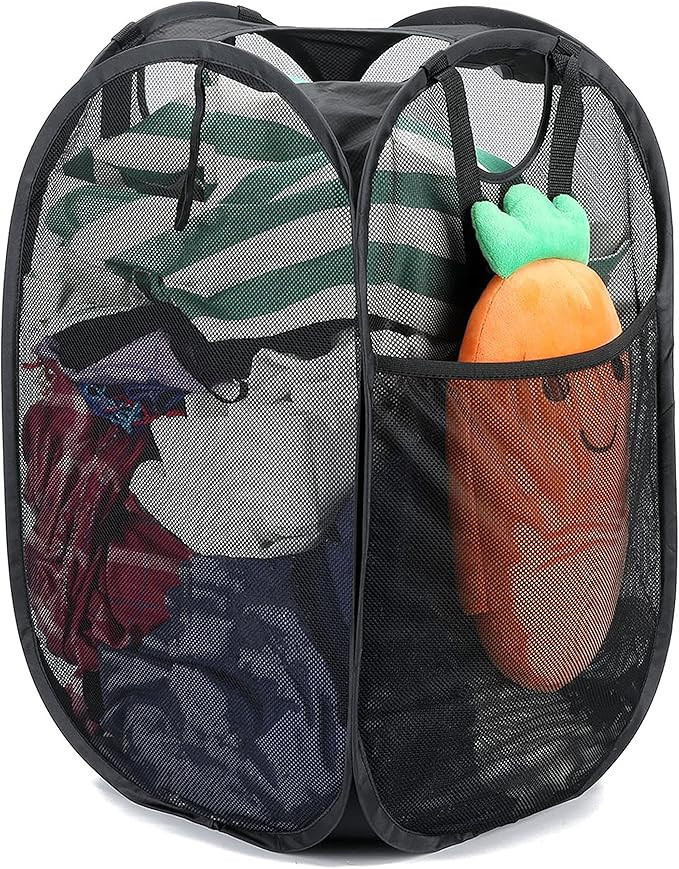 HOUSE AGAIN Mesh Popup Laundry Hamper, [Reinforced] Collapsible Laundry Basket, Foldable Pop Up H... | Amazon (US)