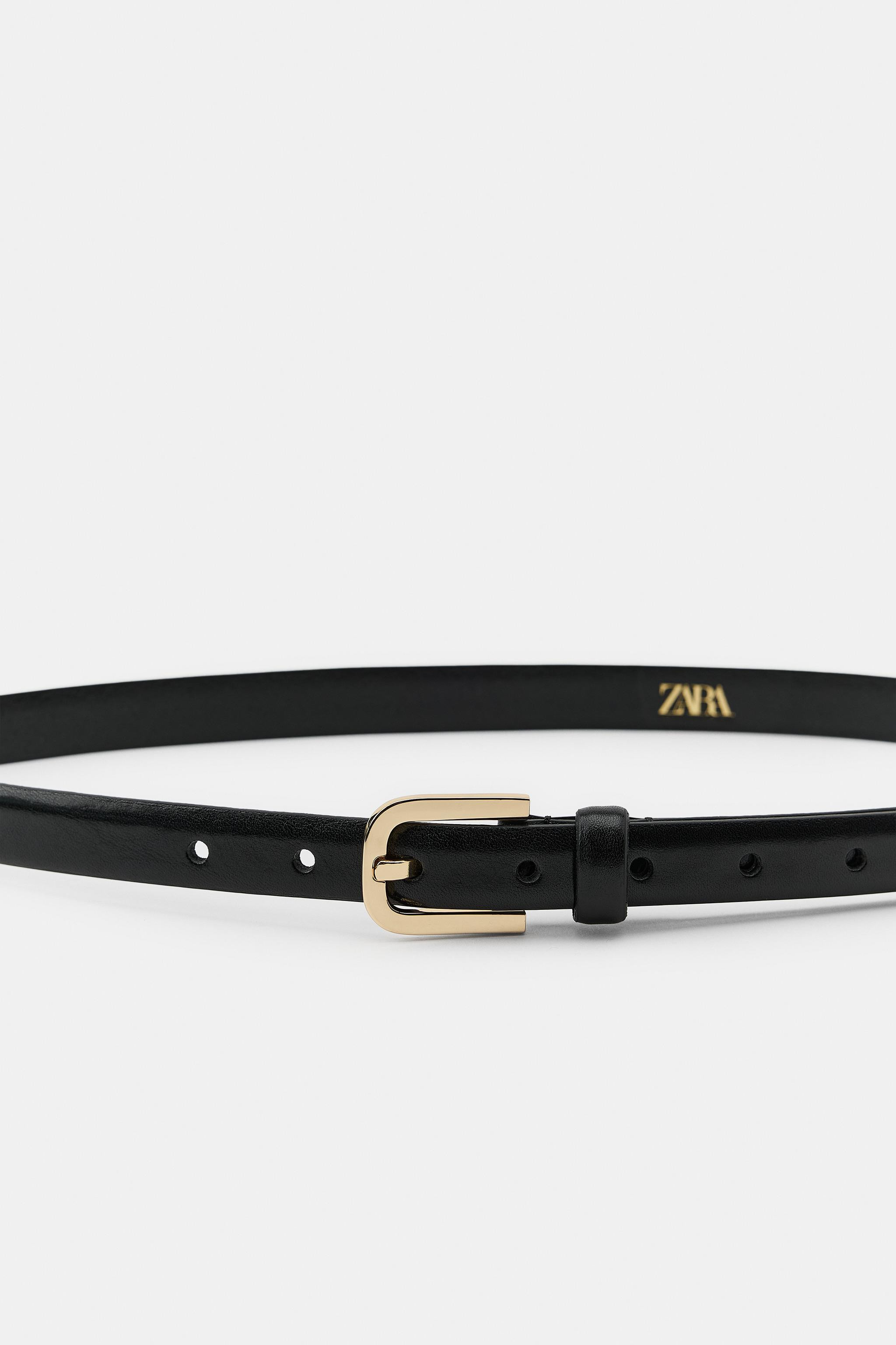 100% LEATHER BELT WITH METAL BUCKLE | Zara US
