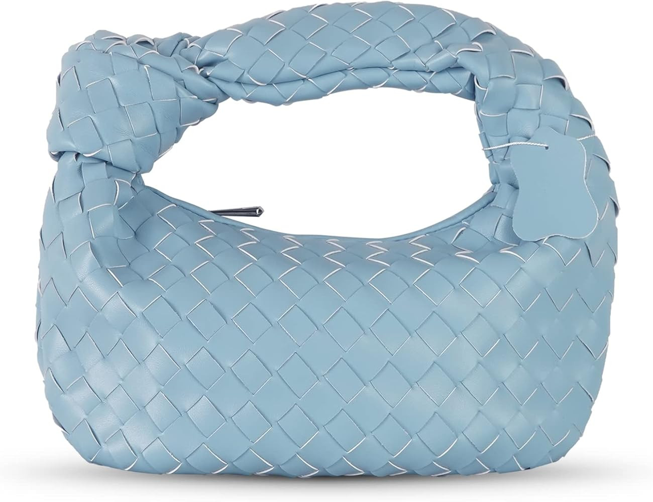 Kowloloo Knoted Women Handbag PU Leather Woven HandBag Fashion Shoulder Bag Purse Woven Handmade Hob | Amazon (US)