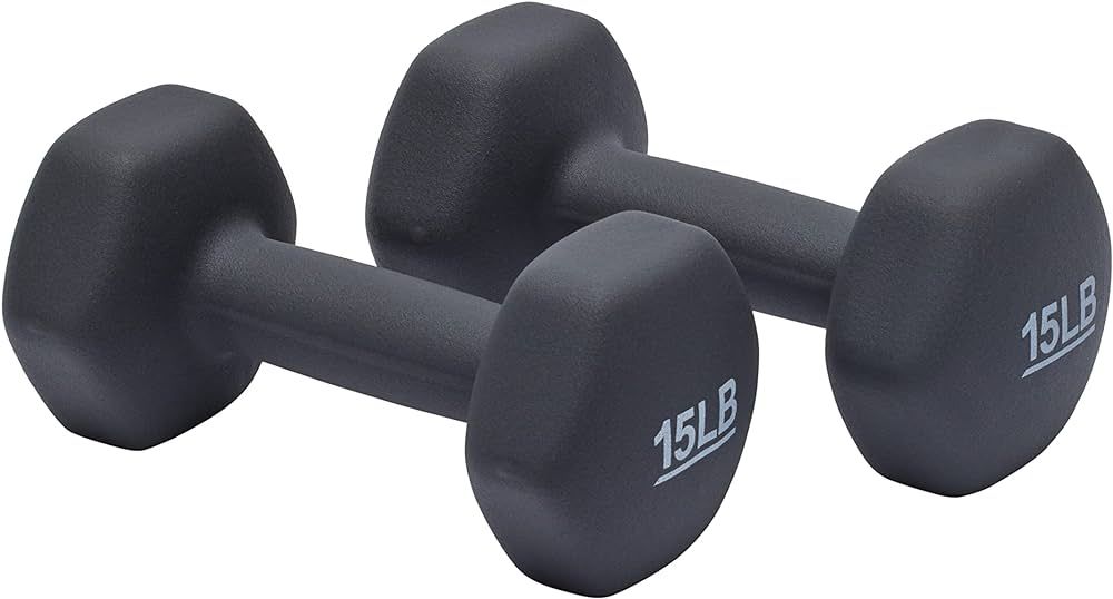 Amazon Basics Neoprene Coated Hexagon Workout Dumbbell Hand Weight | Amazon (US)