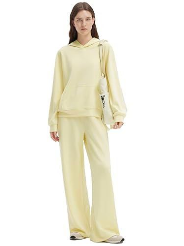 SUUKSESS Women 2 Piece Sets 2025 Oversized Hoodie Sweatshirt Wide Leg Sweatpants | Amazon (US)