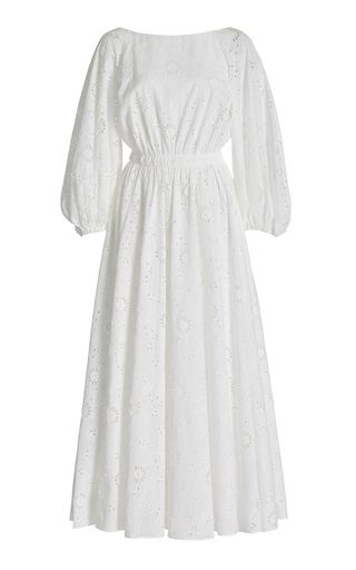 Shirred Cotton Midi Dress | Moda Operandi (Global)