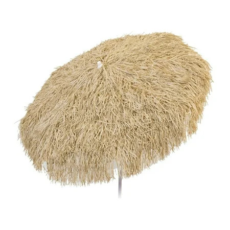 6ft Palapa Tiki Tilting Party Umbrella Home Patio Canopy Sun Brown - Patio Pole | Walmart (US)