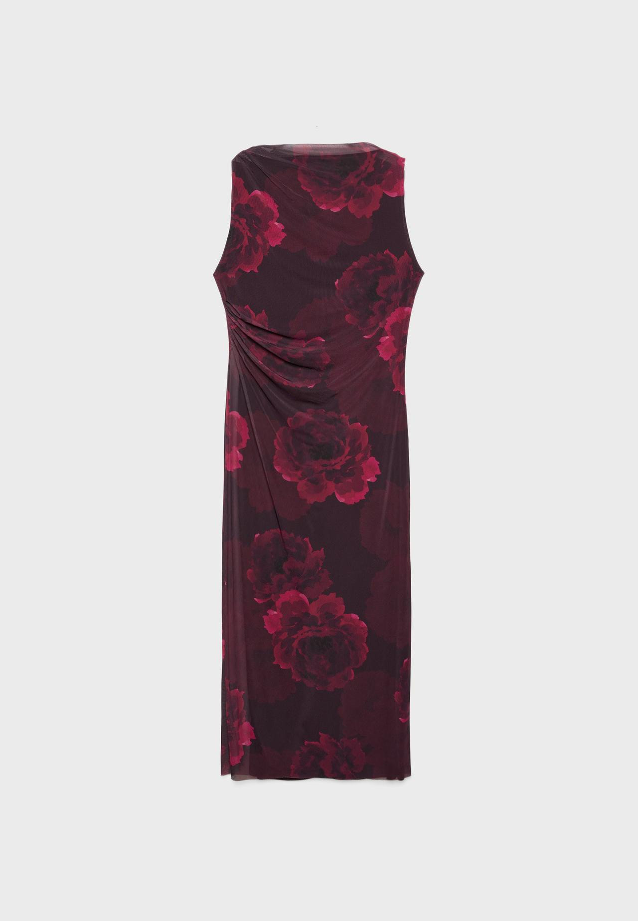 Printed midi dress - Women's fashion | Stradivarius United Kingdom | Stradivarius (UK)