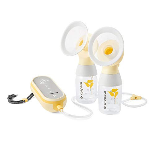 Medela Freestyle Flex Double Electric Breast Pump - Compact Swiss design with USB on-the-go charging port, featuring Medela PersonalFit Flex shields, sync with the MyMedela app | Amazon (UK)
