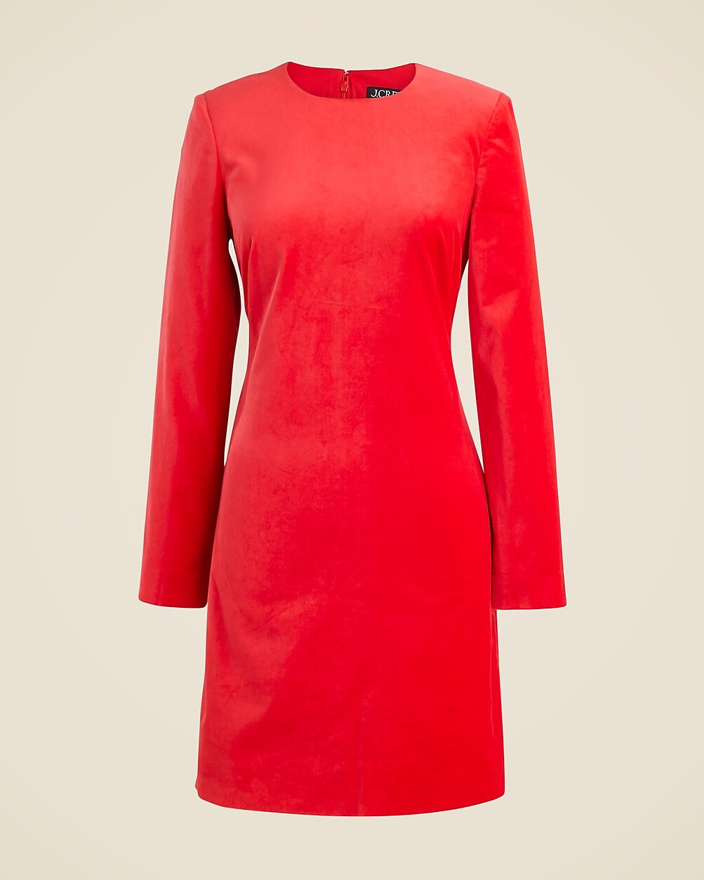Long-sleeve shift dress in stretch velvet | J. Crew US