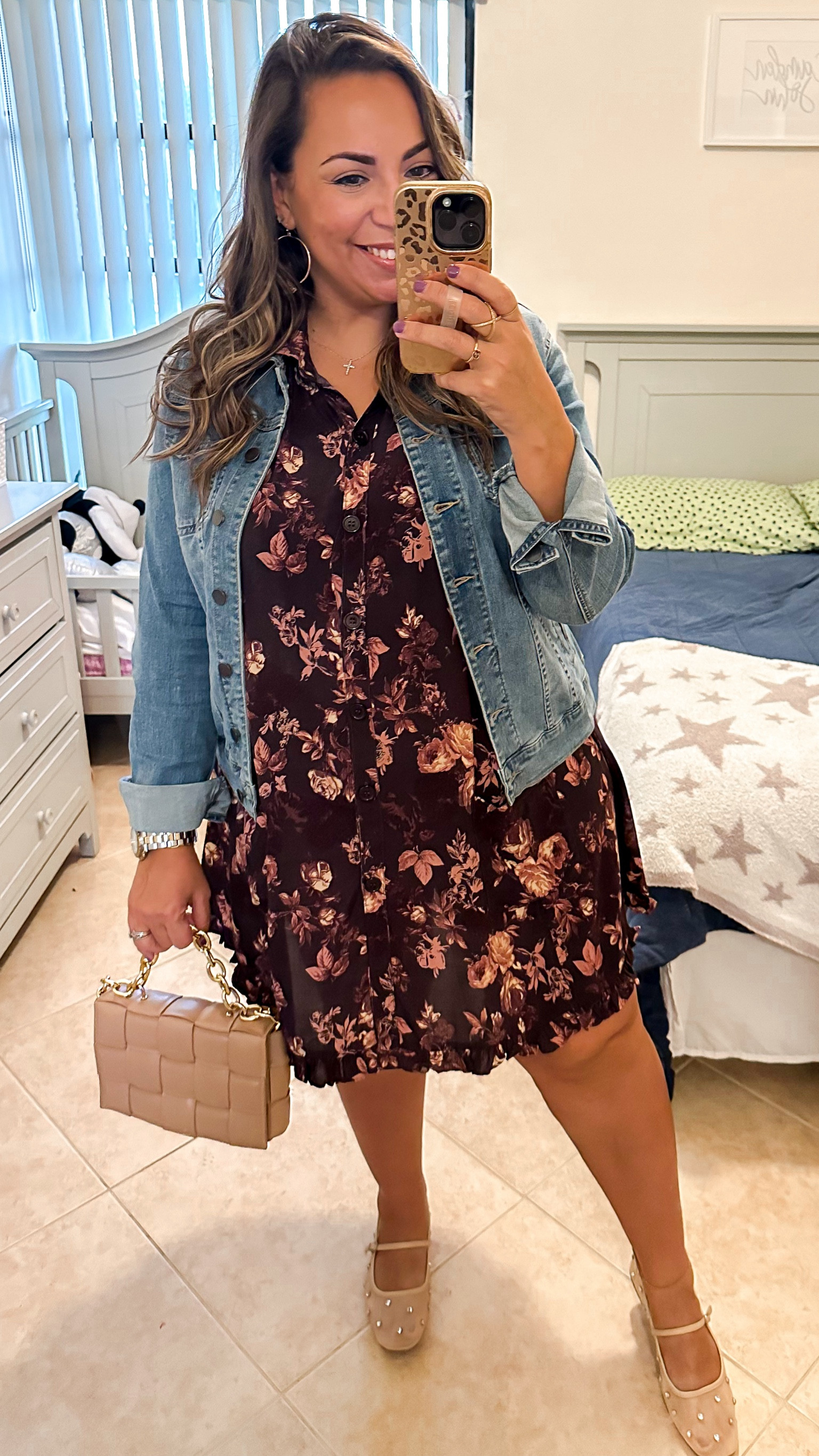 • dress - Shop Talulah (sold out)
• jacket - Kut from the Kluth
• shoes - Target
• purse - Vici 
• earrings, necklace - Kendra Scott
• rings - Electric Picks, Kendra Scott
• watch - Invicta 

#LTKOver40 #LTKMidsize #LTKFindsUnder50