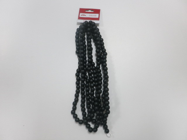 Holiday Time Black Wooden Bead Garland, 12 Feet | Walmart (US)