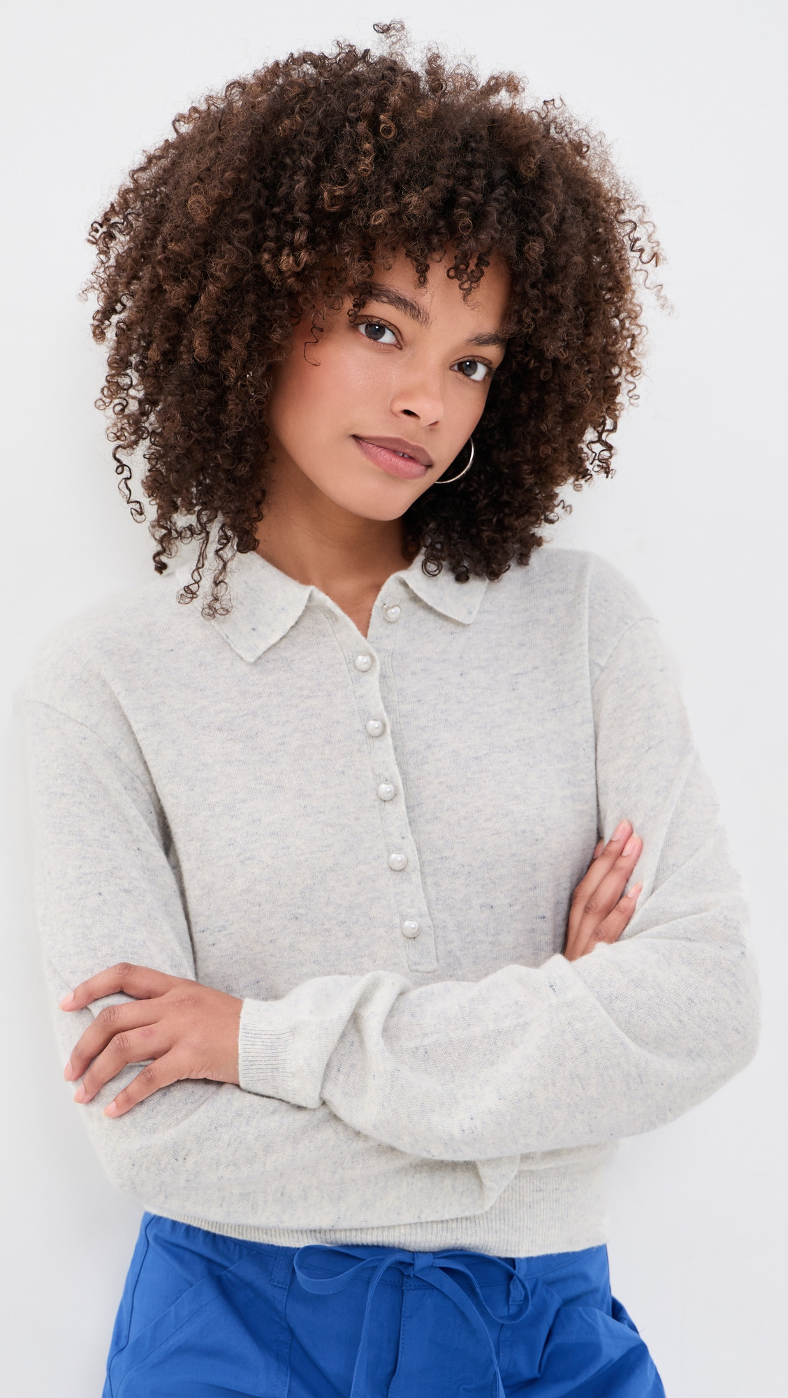 Lioness Coco Polo Pullover Dove S | Shopbop