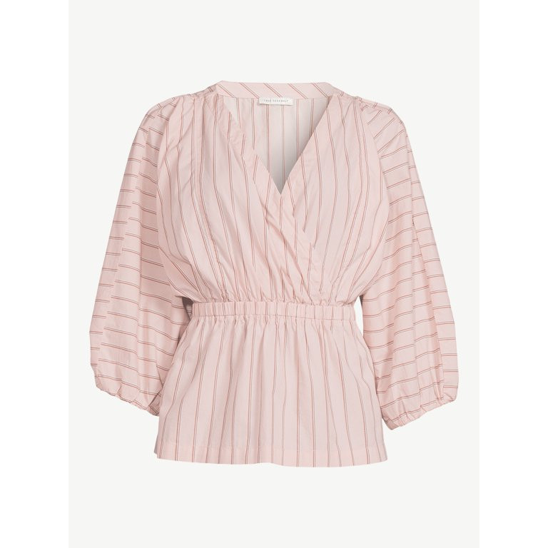 Free Assembly Women's Wrap Top | Walmart (US)