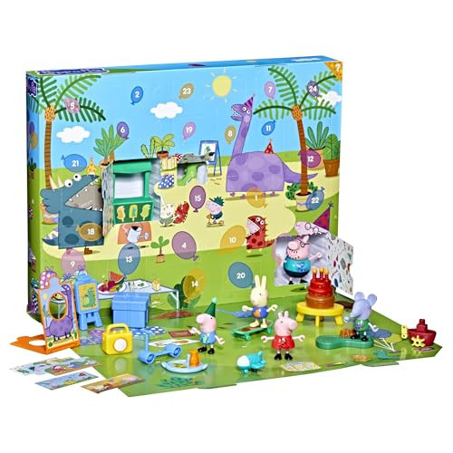 PEPPA PIG George's Party Advent Calendar with 24 Surprise Toys and Stickers Including 5 Figures, Preschool Toys for Girls and Boys 3 and Up (Amazon Exclusive) | Amazon (US)
